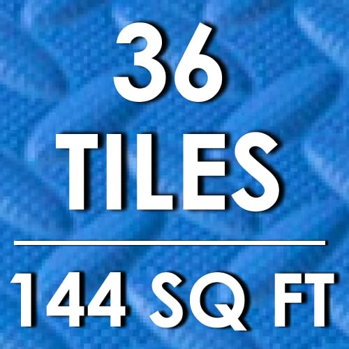 Blue - 1/2 Inch - 144 Sq Ft - 36 Tiles