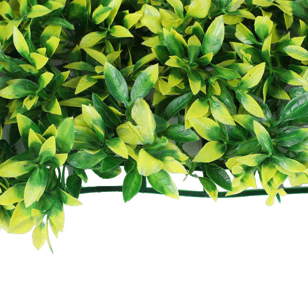 10 Pack Marlow Artificial Boxwood Hedge Fence - UV Resistant Fake Vertical Garden Wall Panels for Outdoor Privacy Screening, Balcony Decor & Patio Landscaping