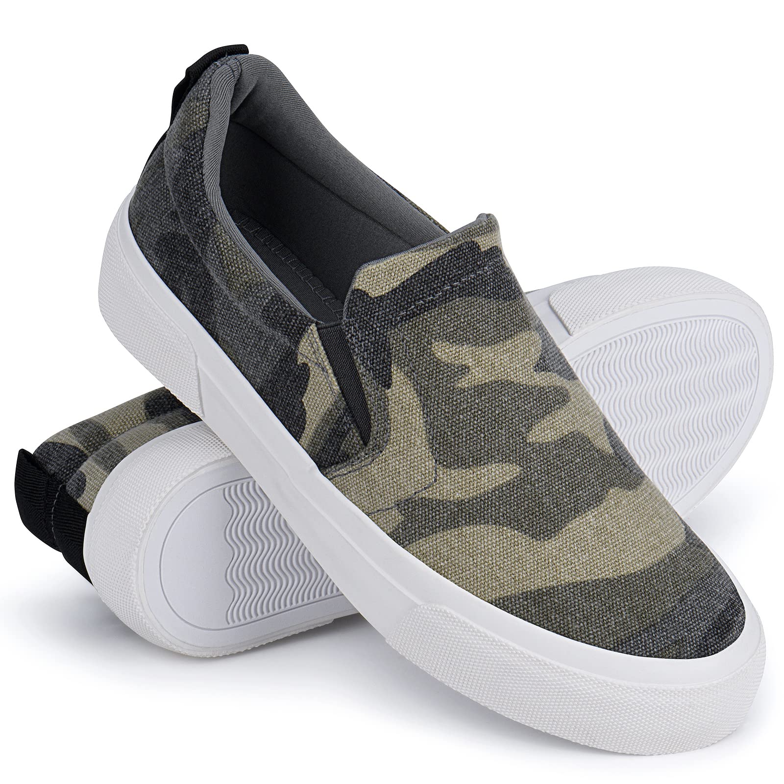 JENN ARDOR Women's Slip On Sneakers - Comfortable Casual Walking Shoes | Fashion Flats for Women | Perfect for Work, Travel & Everyday Wear