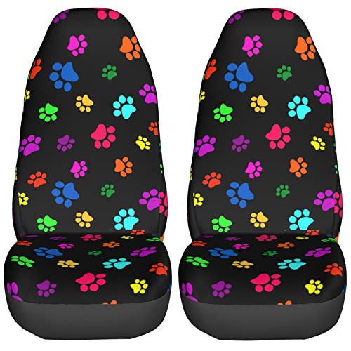 Colorful Dog Cat Paw Print