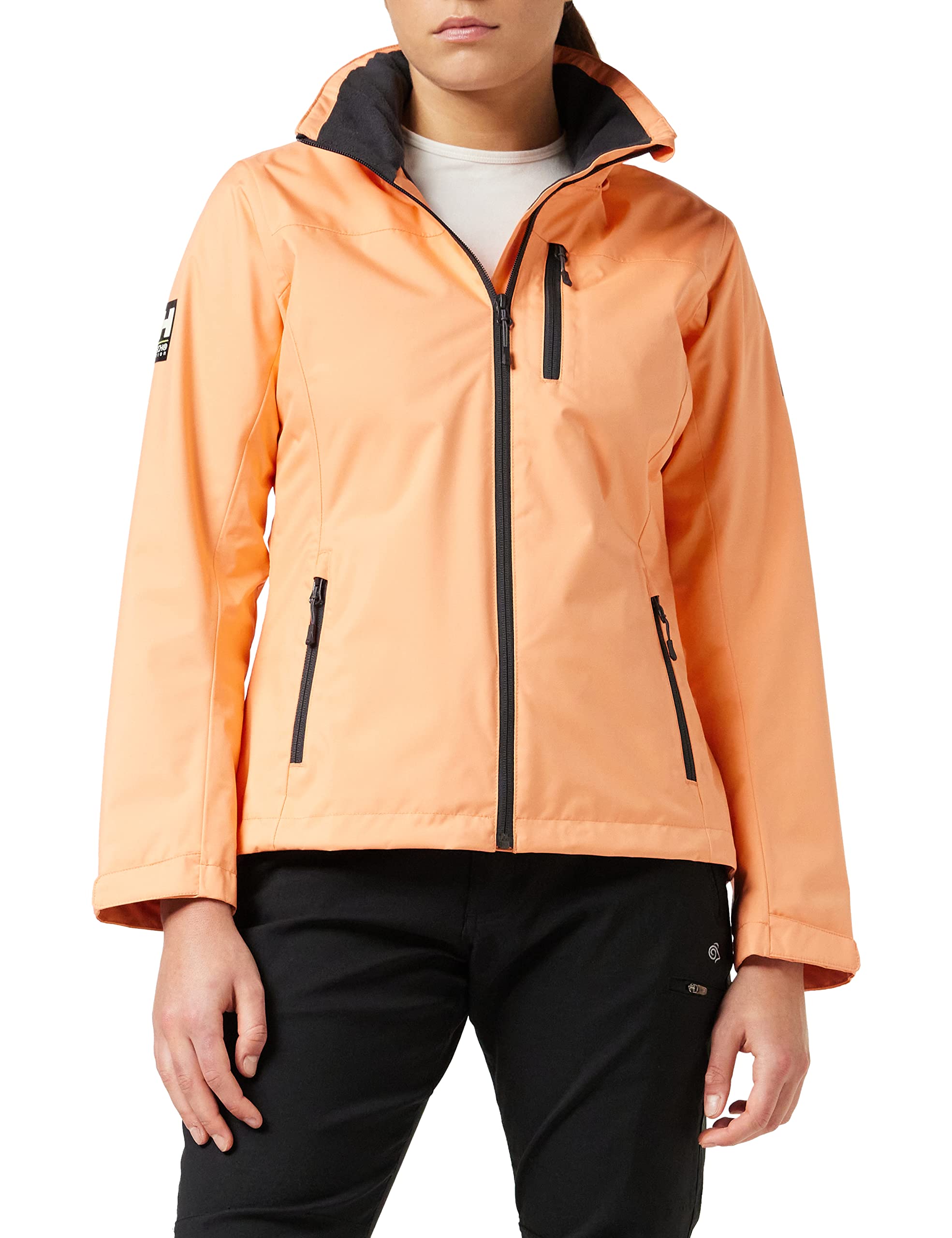 Helly Hansen Women's Waterproof Hooded Fleece-Lined Rain Jacket | Windproof Midlayer for Hiking, Camping & Outdoor Activities