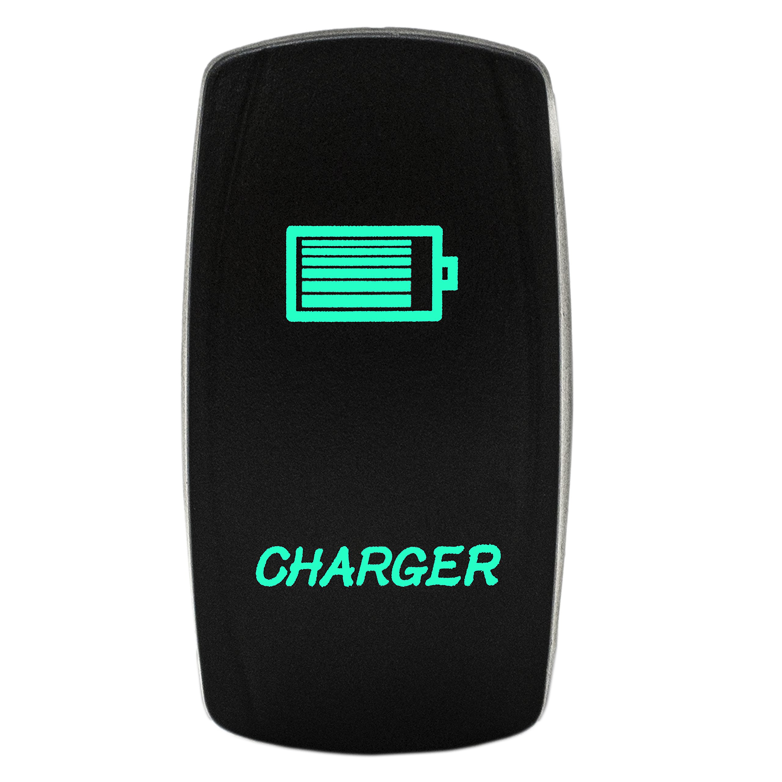 12V Universal Laser Rocker Switch - On/Off Power Control for Car Charger & Marine (Green) - Perfect for Automotive, Boat & RV Electrical Systems