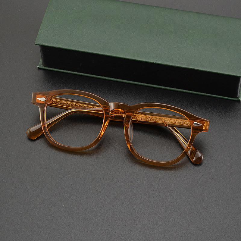 Stylish Acetate Round Glasses Frames SC504 - Vintage-Inspired Eyewear for Men & Women | Perfect for Reading, Fashion, and Everyday Use