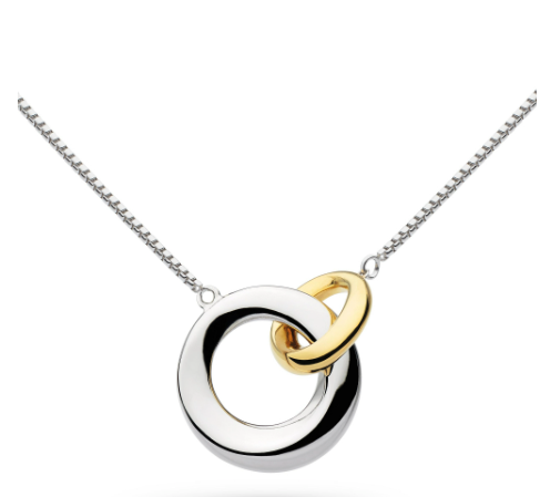 Bevel Cirque Link Golden Necklace for Women - 14K Gold Plated Elegant Chain Necklace - Perfect for Parties, Weddings & Everyday Wear