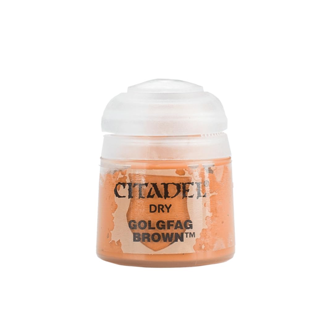 Games Workshop Citadel Dry Paint - Golgfag Brown Acrylic Paint for Miniatures & Wargaming - Perfect for Warhammer 40K, AOS, and Tabletop Gaming Models
