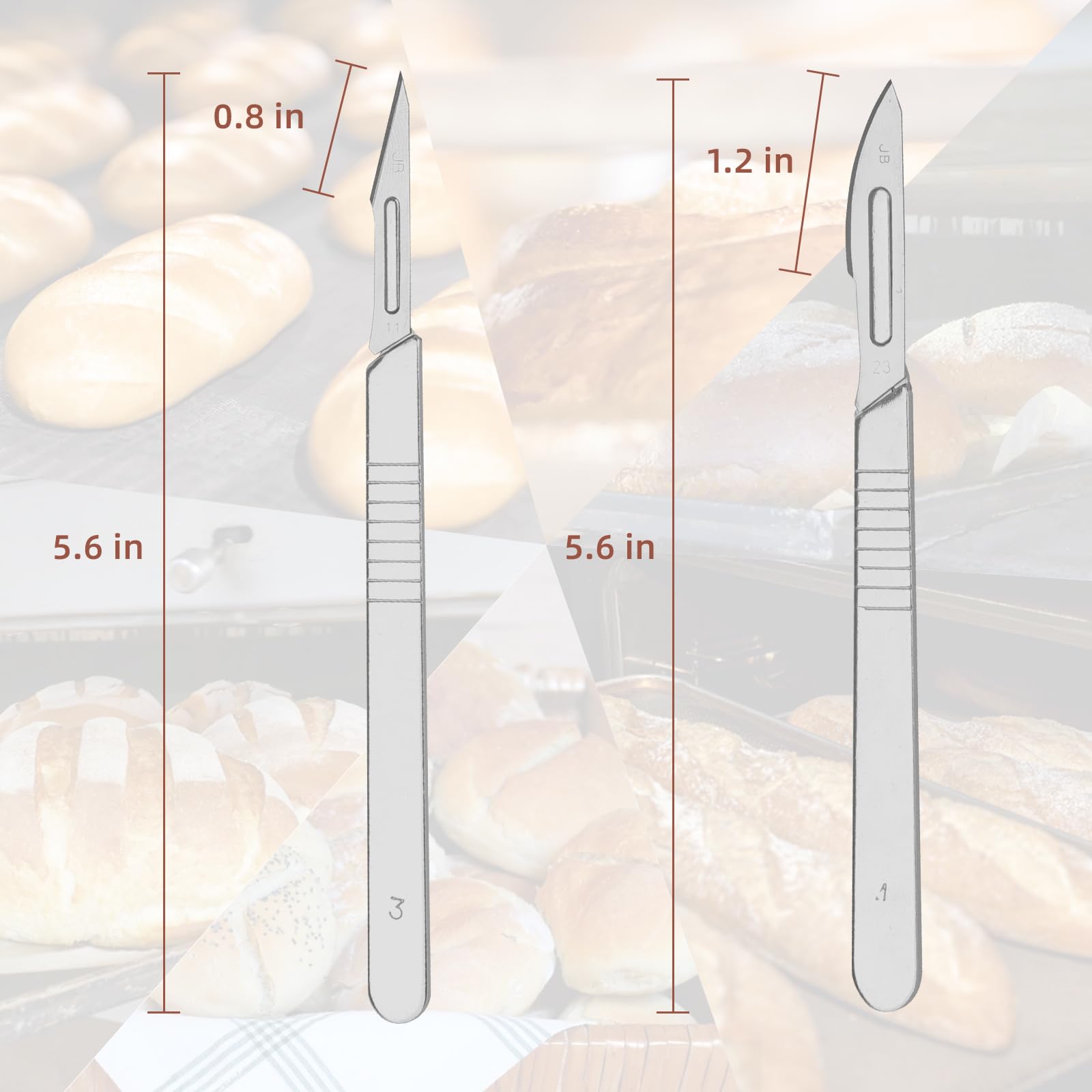 2-Pack Premium Sourdough Bread Lame Scoring Kit - Handcrafted Dough Scoring Knife with 20 Stainless Steel Blades & Safety Storage Box - Perfect for Artisan Bread Baking, Sourdough Loaf Scoring, and Professional Bakery Use