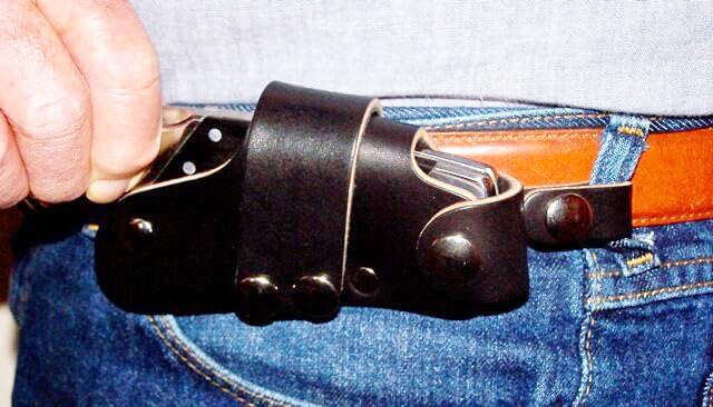 Quick Draw Leather Knife Sheath for Buck 110 Folding Knives | Durable Hunting & Outdoor Knife Holder | Perfect for Camping, Hiking and EDC Use