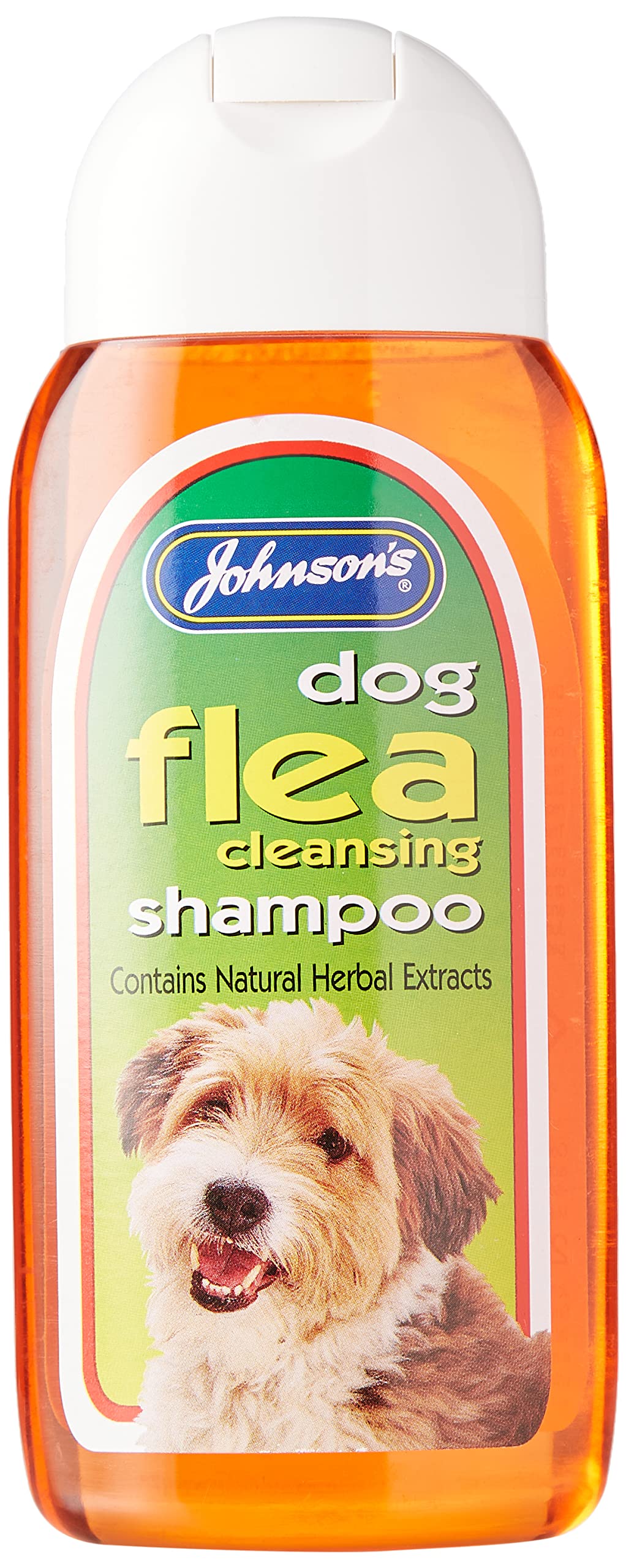 Johnson's Dog Flea & Tick Shampoo 200ml - Natural Herbal Formula for Gentle Cleansing & Flea Prevention | Soothes Itchy Skin & Leaves Coat Soft & Shiny | Ideal for Regular Bathing & Pest Control for Dogs