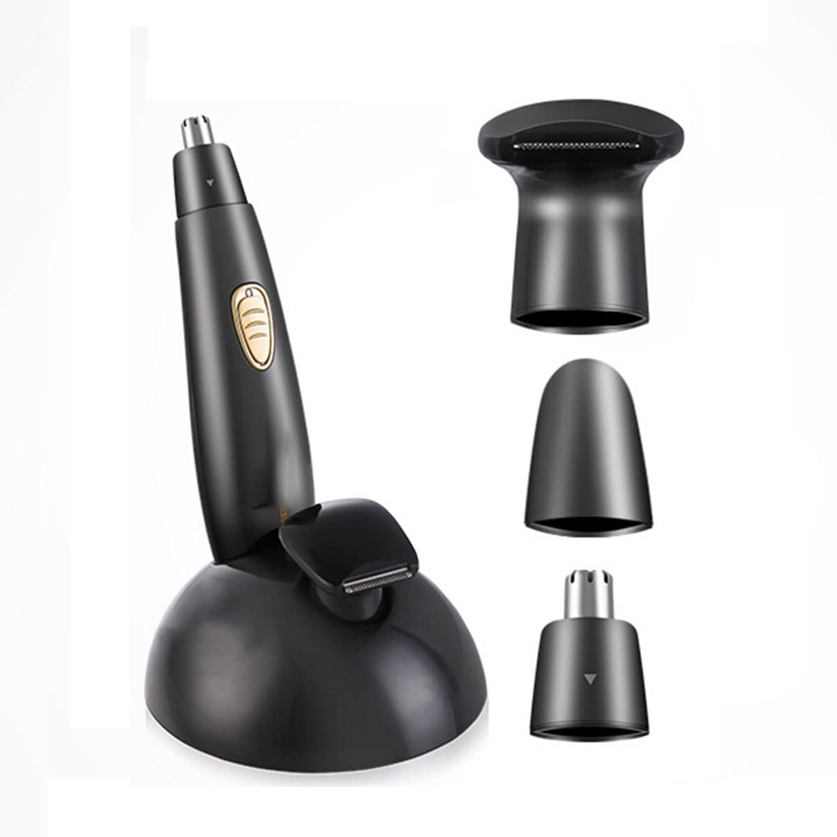 QIYUDS Professional Painless Ear & Nose Hair Trimmer for Men & Women - Rechargeable Eyebrow & Facial Hair Clipper with Cleaning System - Perfect for Grooming, Travel & Daily Personal Care