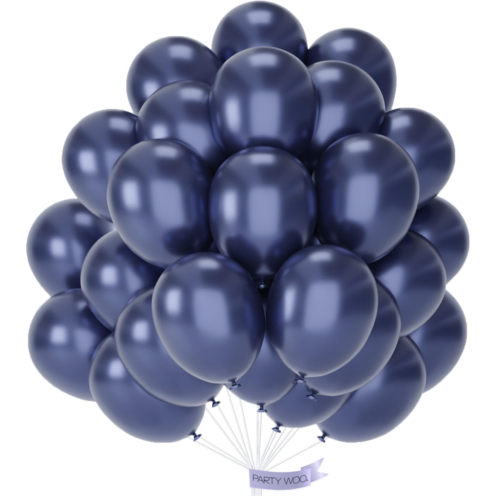 50 Pack 12 Inch Metallic Navy Blue Balloons for Party Decor - Balloon Garland & Arch Kit for Birthday, Wedding, Baby Shower, Graduation | Premium Latex Balloons for Indoor & Outdoor Celebrations