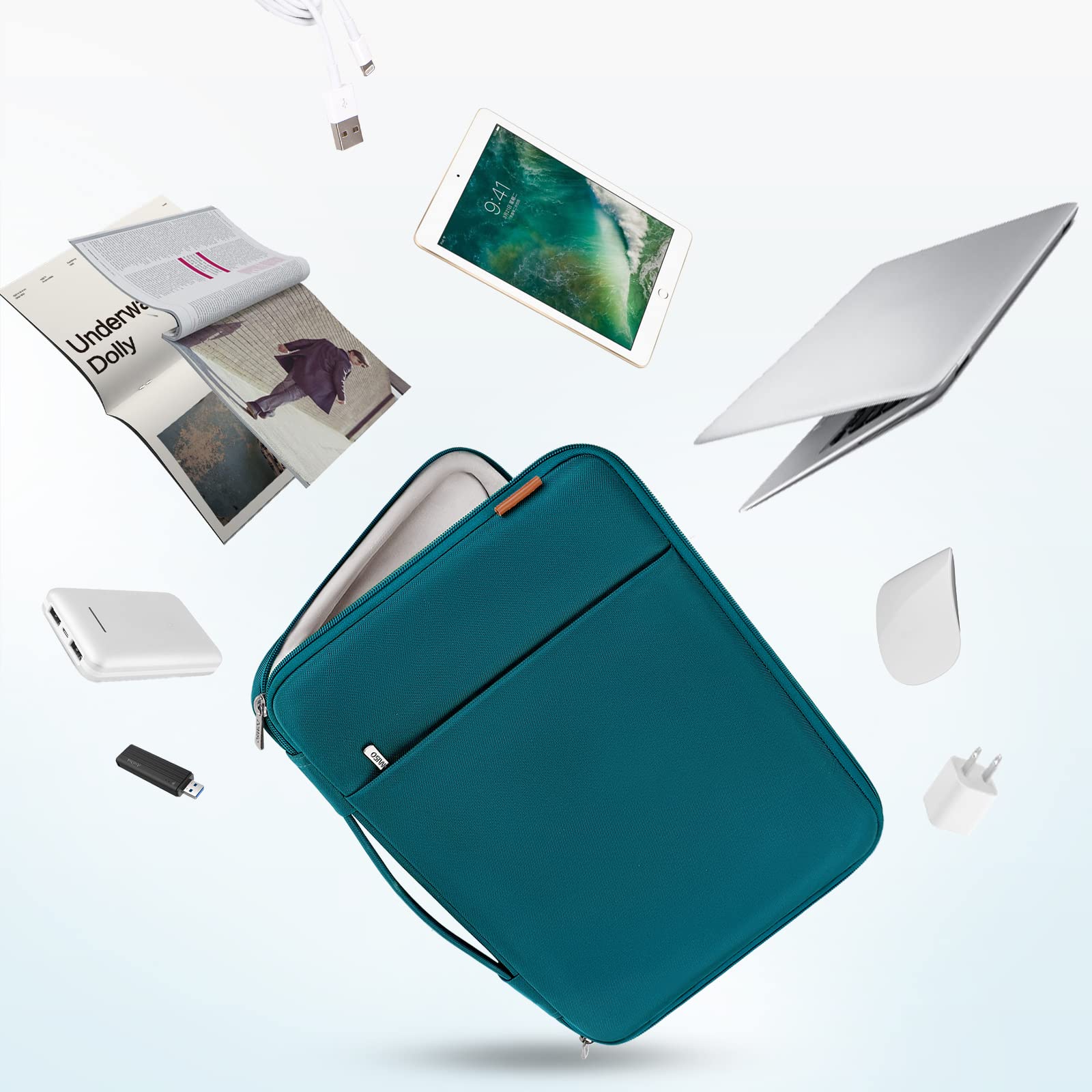 DOMISO 13.3 Inch Laptop Sleeve Case - Water Resistant & Shockproof Protective Bag for MacBook Air/Pro, Microsoft Surface Book, Lenovo ThinkPad, HP, Dell, ASUS 13-13.5