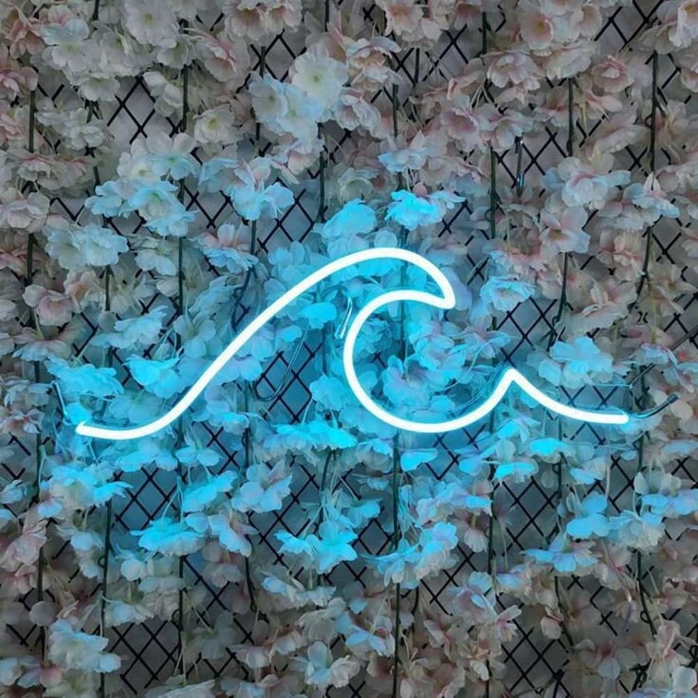 Custom & Personalized Neon Signs for Parties, Weddings & Events - 40cm Wave Party Decor Lights - Perfect for Home, Bar, Restaurant & Shop Decorations