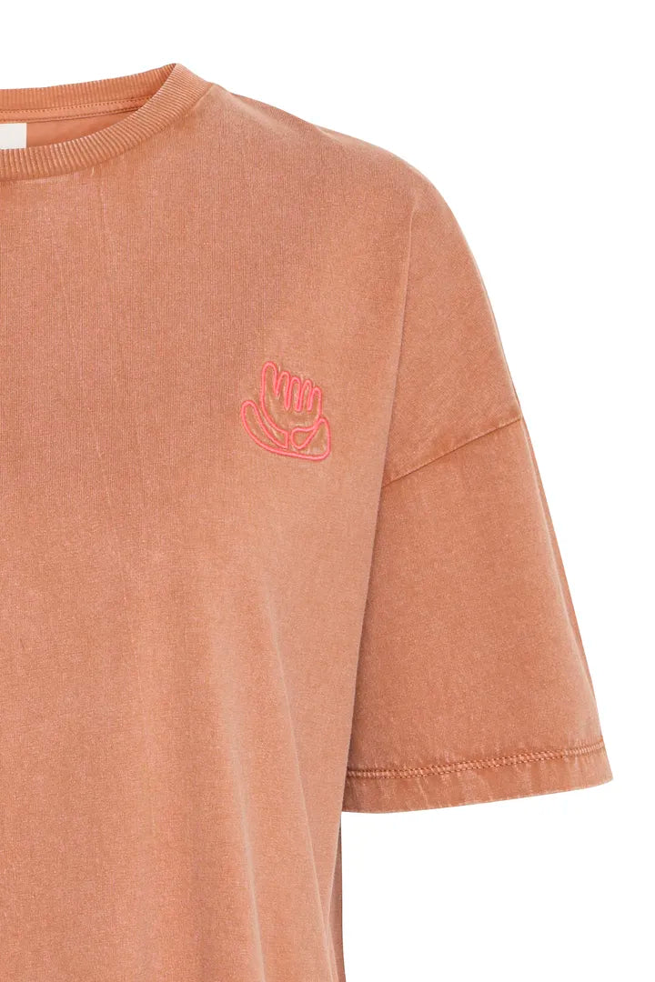 Premium Naba Cotton T-Shirt for Men - Soft Brown Patina Vintage Style Tee - Casual Wear, Street Fashion & Everyday Comfort