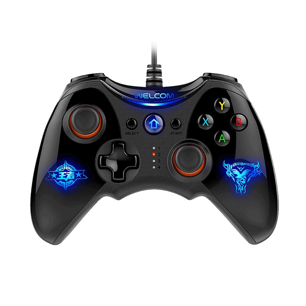 Premium Wired USB Game Controller for PC, Smart TV & Mobile - 2m Cable, Ergonomic Design (Black, 15.5x11.2x5.2cm) - Perfect for Gaming, Streaming & Esports Tournaments