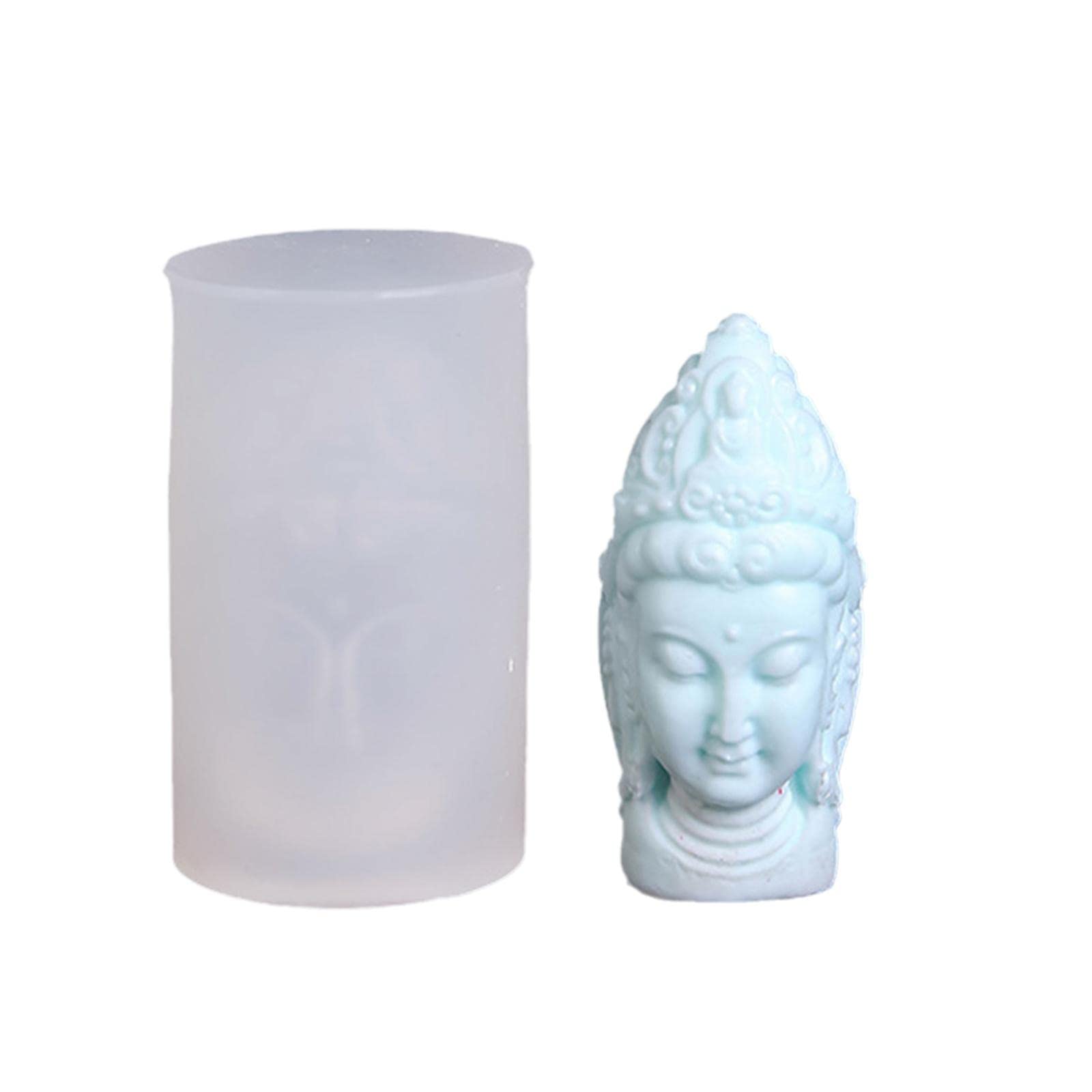 Buddha Silicone Candle Mold for DIY Scented Wax, Ceramic, Resin & Concrete Crafts - Handmade Home Decor, Meditation & Yoga Room Decoration, Spiritual Gift Idea