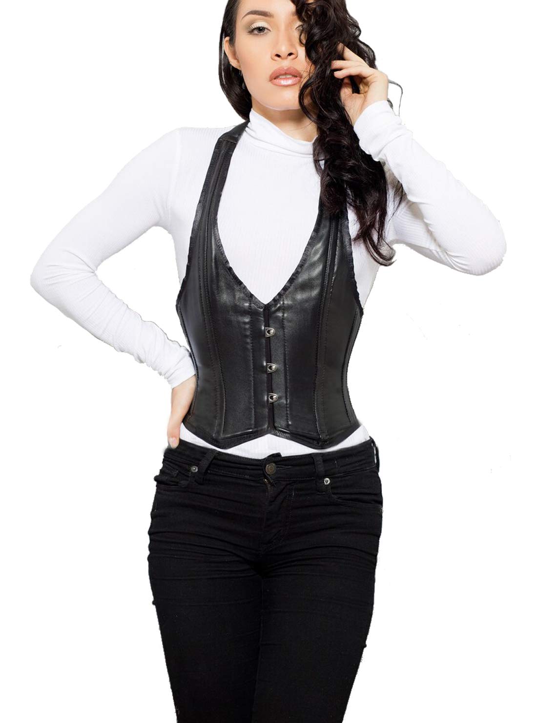 Handmade Leather Waist Trainer Corset for Women - Slimming Colombian Fajas Shapewear | Perfect for Waist Training, Postpartum Recovery & Special Occasions