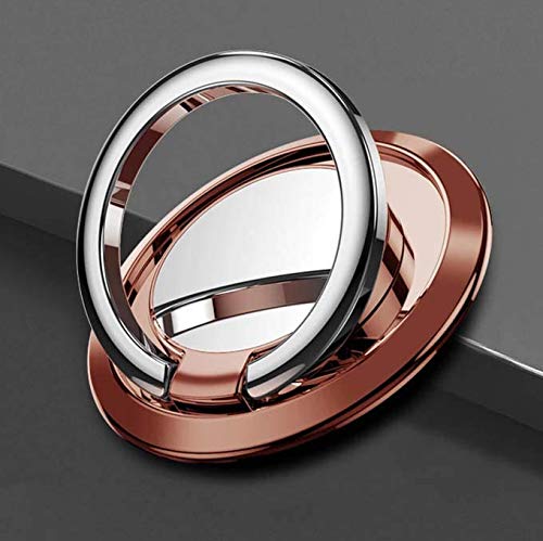 360° Rotating Phone Ring Holder - Adjustable Finger Grip Stand for iPhone & Android Smartphones | Rose Gold | Perfect for Selfies, Gaming & Secure One-Hand Use