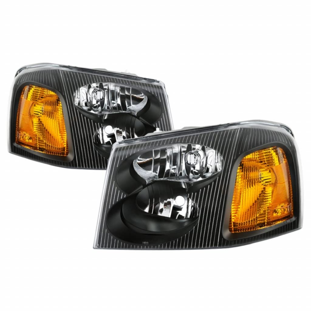 xTune Black HD-JH-GEN02-AM-BK Headlights Pair for 2002-2009 GMC Envoy | 9042652 | Upgrade Your Night Driving Safety & Style