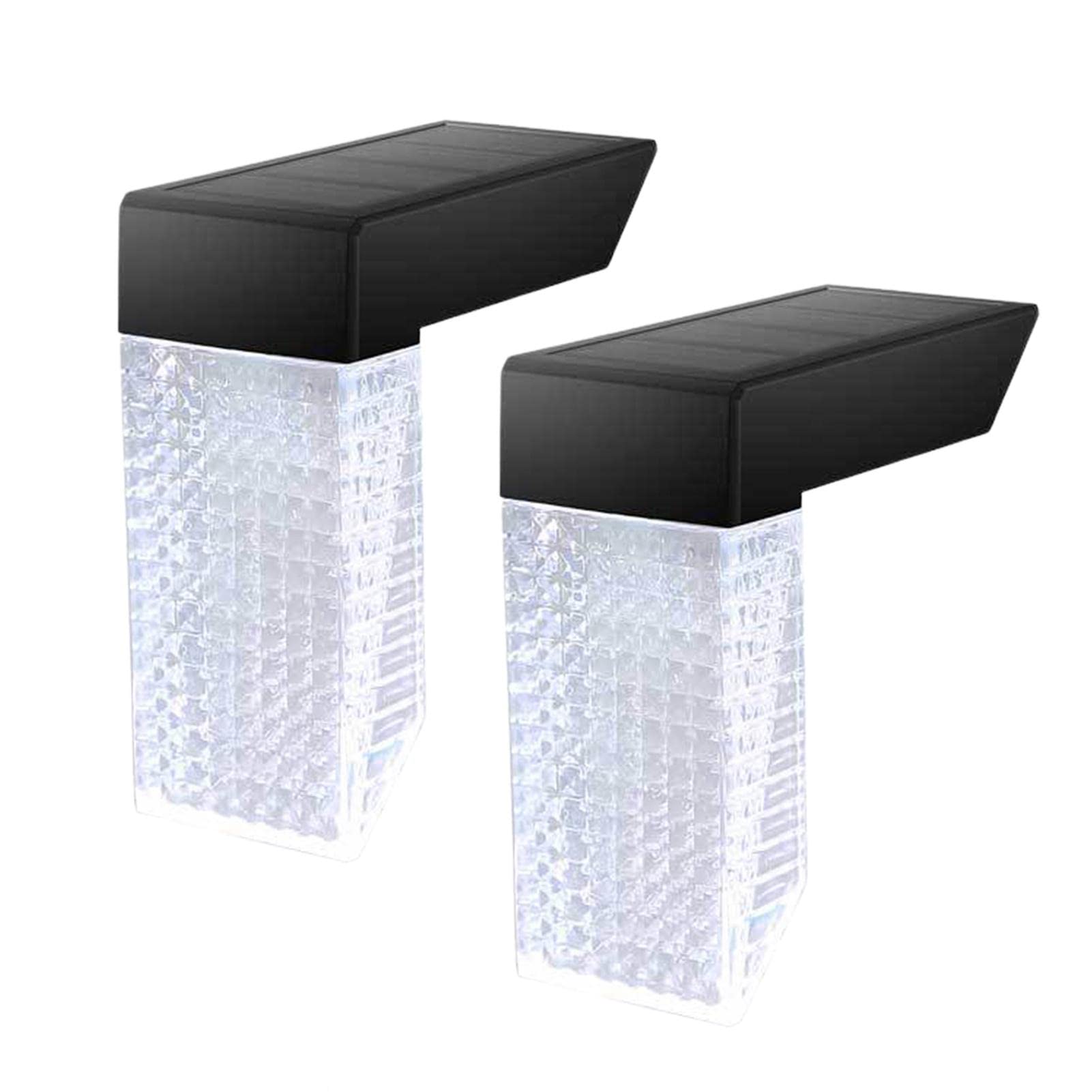 Solar Stair Lights 2 Pack - Waterproof LED for Outdoor Steps & Garden