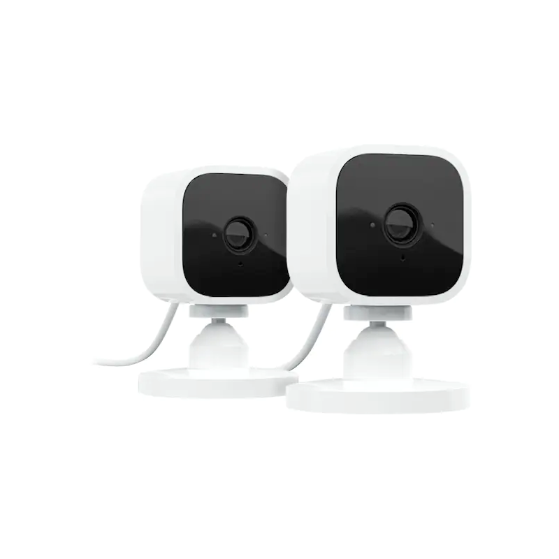 Blink Mini Indoor 1080p WiFi Security Camera (2 Pack) White - Home Monitoring, Baby & Pet Camera for Night Vision & Motion Detection