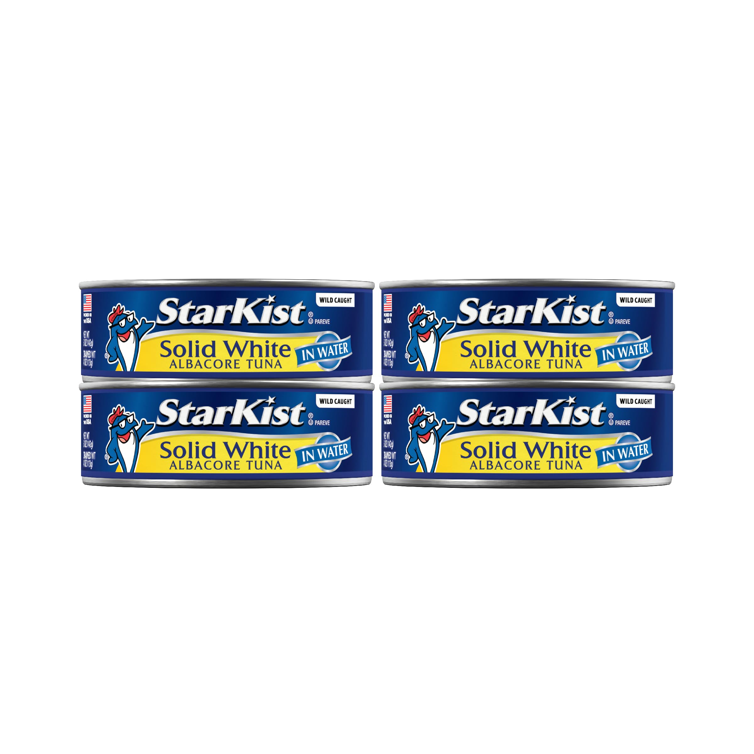 StarKist Solid White Albacore Tuna in Water - 5 oz Cans (Pack of 4) | High Protein, Low Mercury | Perfect for Salads, Sandwiches & Meal Prep