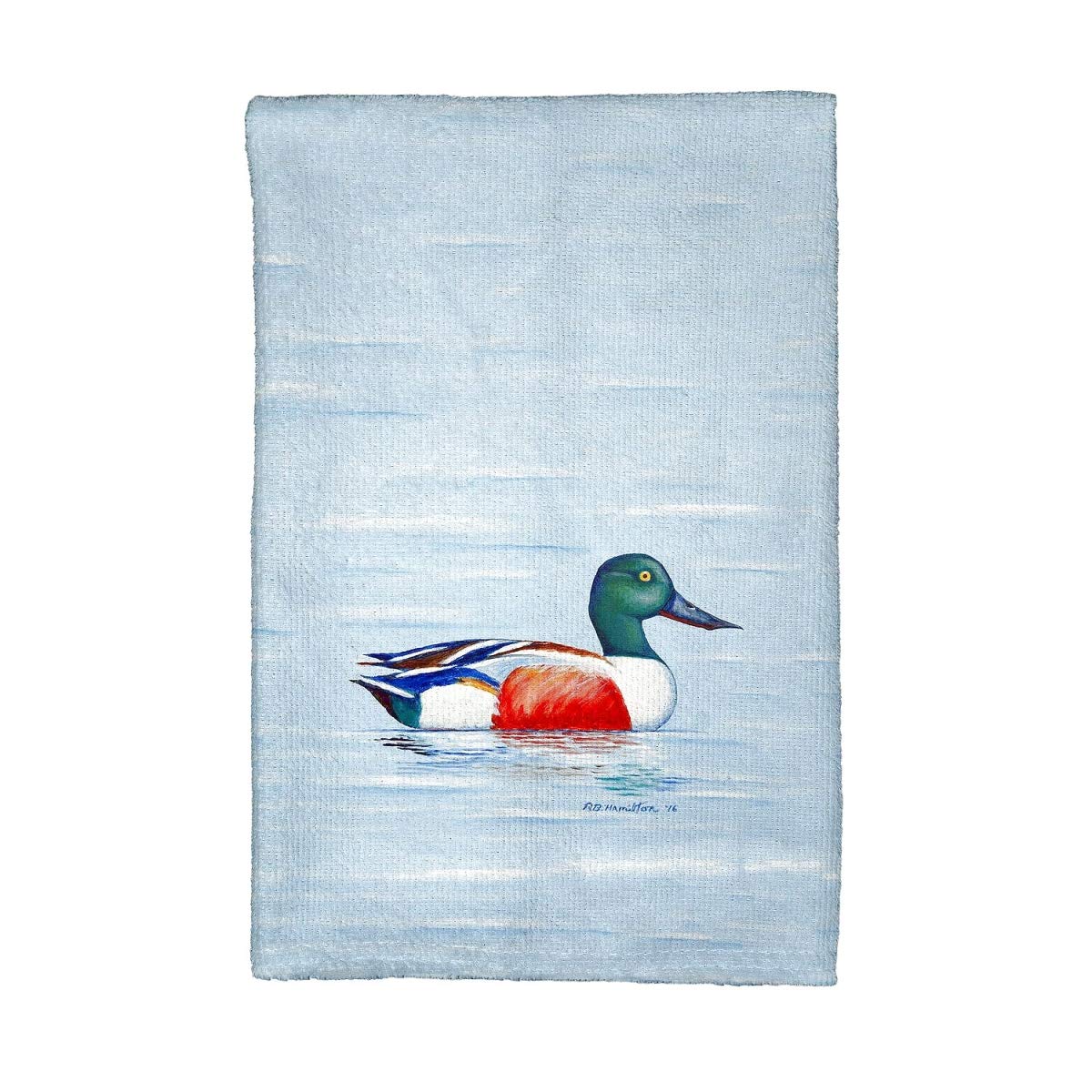 Premium Northern Shoveler Duck Design Kitchen Towel Set - Absorbent Cotton Dish Towels for Drying Dishes & Hand Washing - Perfect for Farmhouse, Country Kitchen Decor & Bird Lover Gifts
