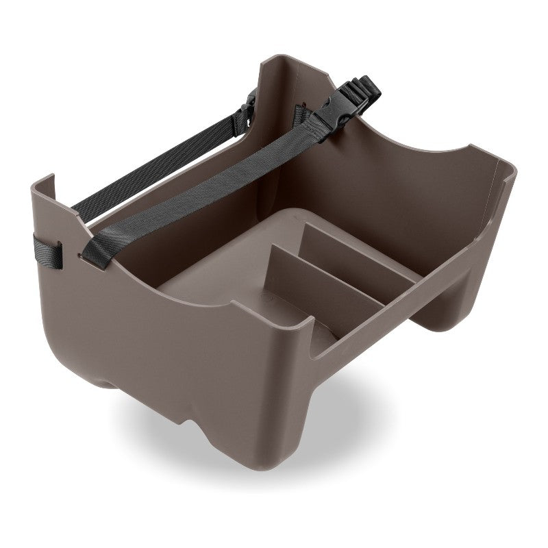 Carlisle 911401 Stackable Booster Seat for Kids - Durable Brown Plastic Chair - Perfect for Dining, Kitchen, and Outdoor Use