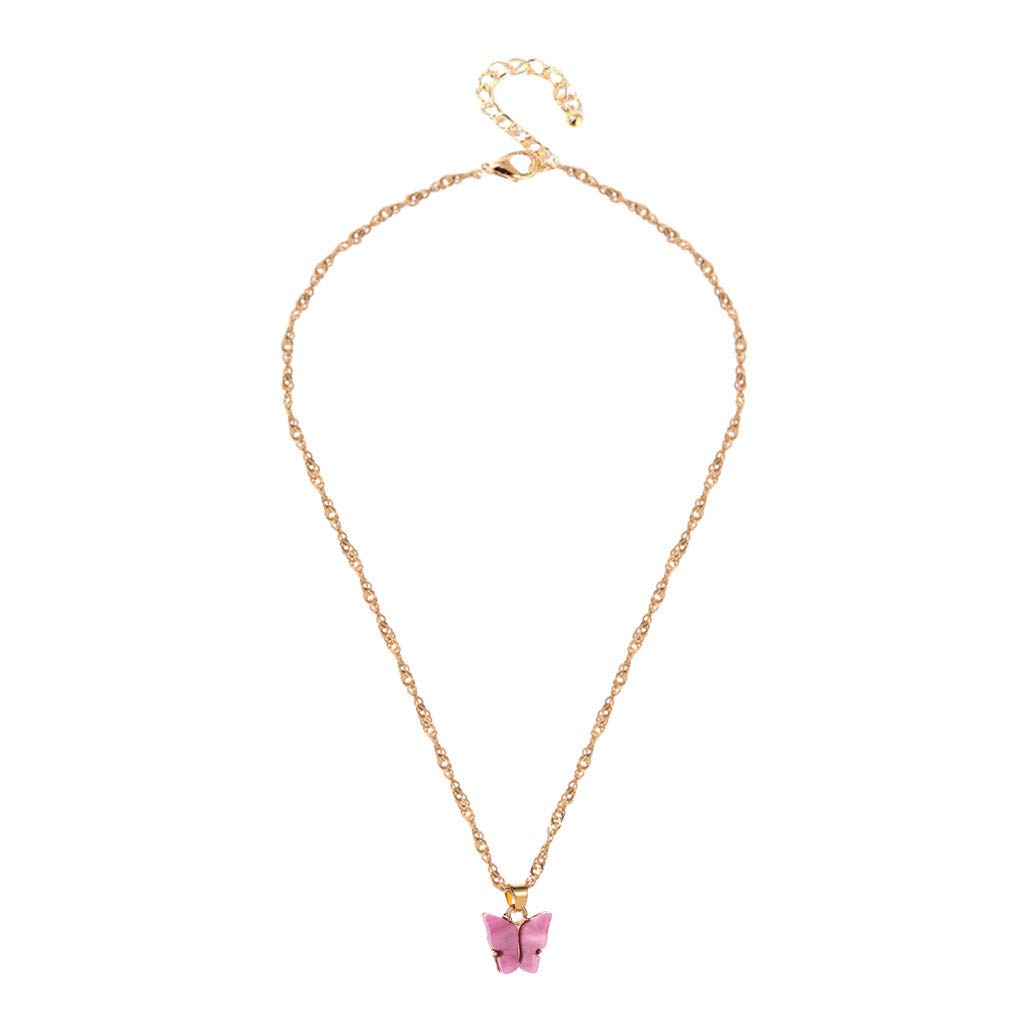 XIANGLIANG Acrylic Clavicle Necklace - Colorful Moon Pendant Chain for Women | Elegant Sweet Long Necklaces & Pendants | Perfect for Date Night, Party & Daily Wear