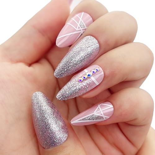 62-Glitter Geometric Lines