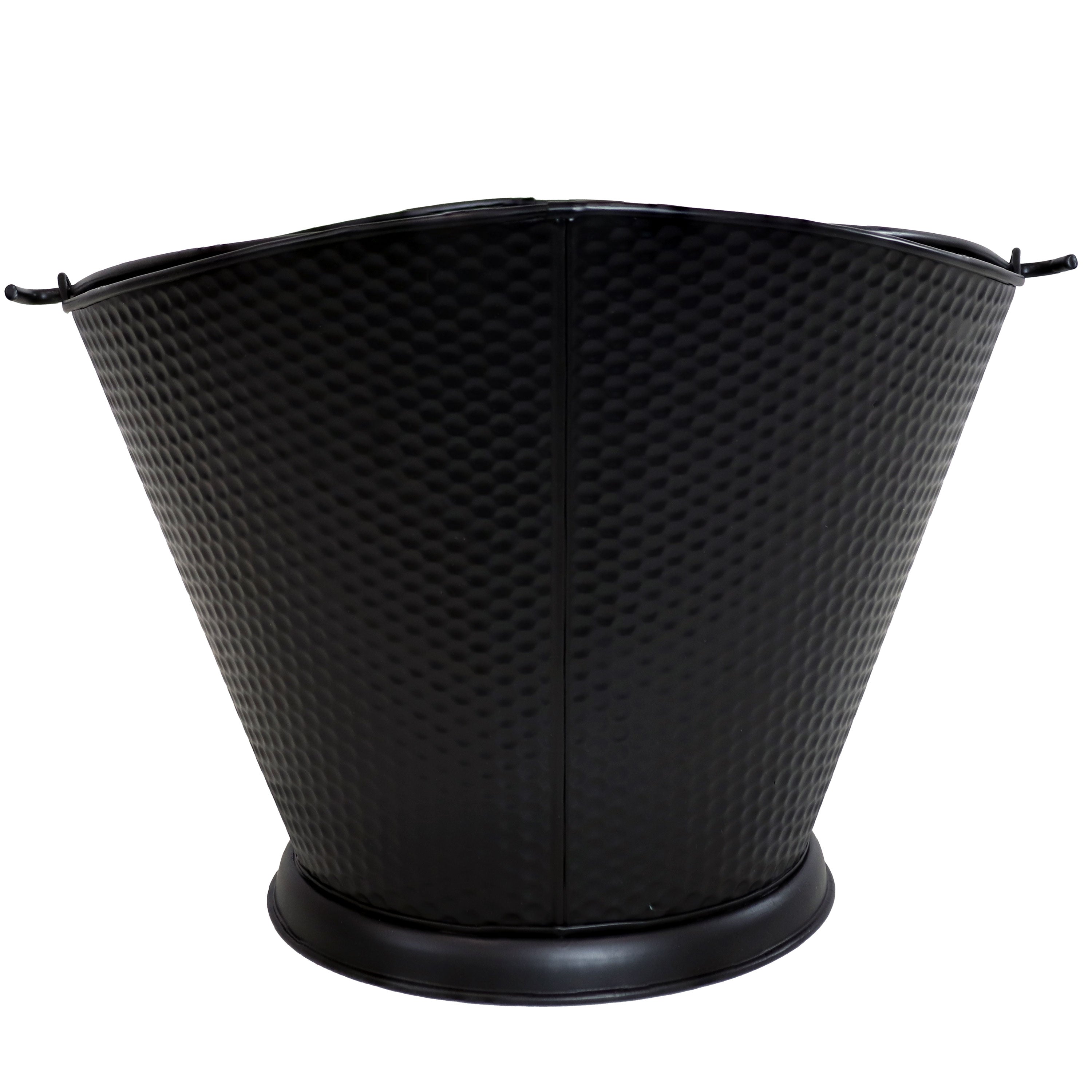 Sunnydaze 5 Gallon Fireplace Ash Bucket with Shovel and Brush - Heavy Duty Metal Ash Can for Wood Stove, Fire Pit & Camping - Black Outdoor Fireplace Accessories