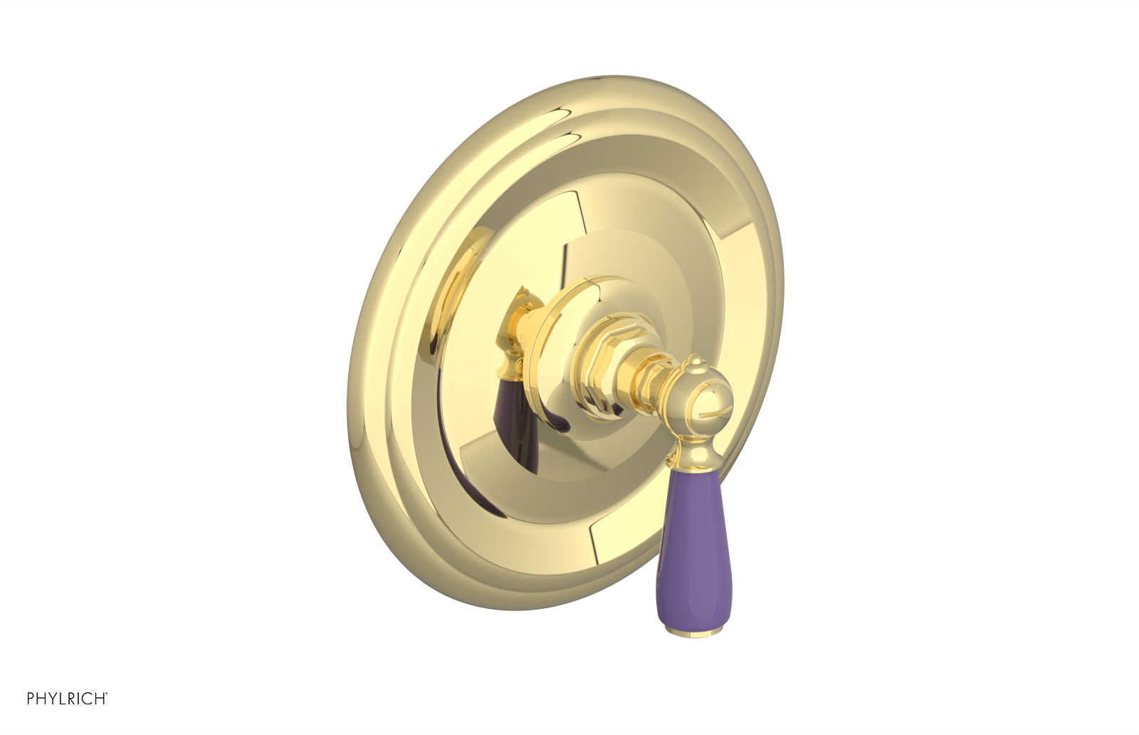 Jamestown Pressure Balance Shower Trim Kit with Purple Accents - 4