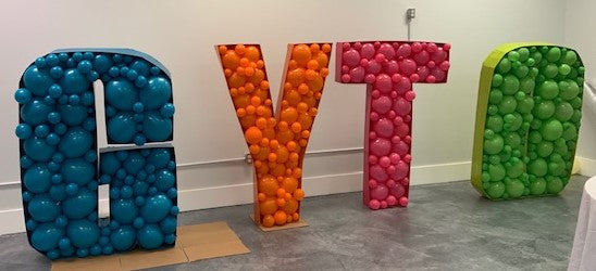 Personalized Mosaic Letters with Organic Balloons - Custom Wall Decor for Birthday, Wedding & Nursery Room - Perfect for DIY Home Decor and Party Backdrops