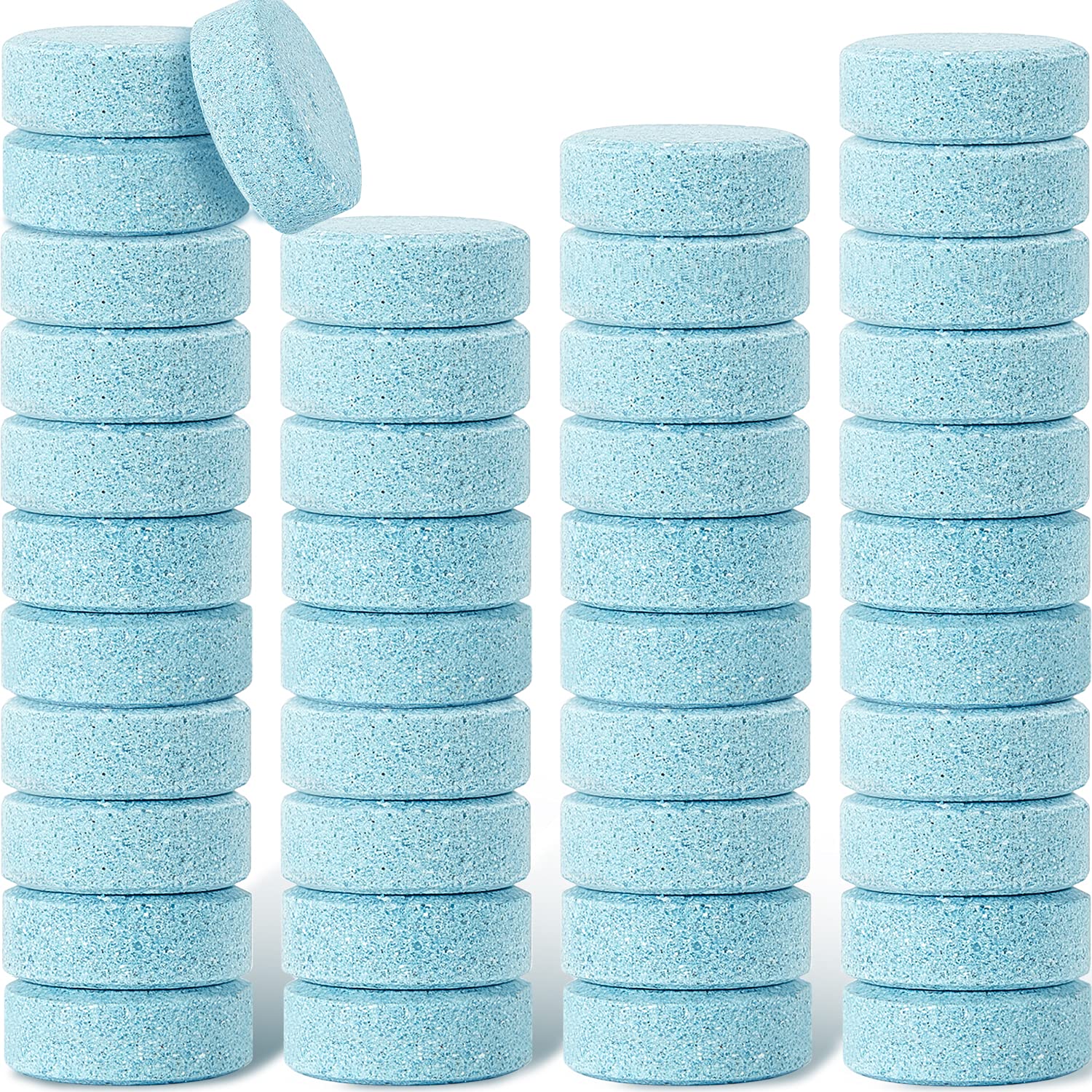 Blulu 60 Pcs Windshield Washer Fluid Tablets - Concentrated Car Wiper Fluid Cleaner for Auto Glass, 1 Pack Makes 63.4 Gallons (1 Tablet = 1.05 Gallons) - Perfect for Winter Driving, Road Trips & Vehicle Maintenance