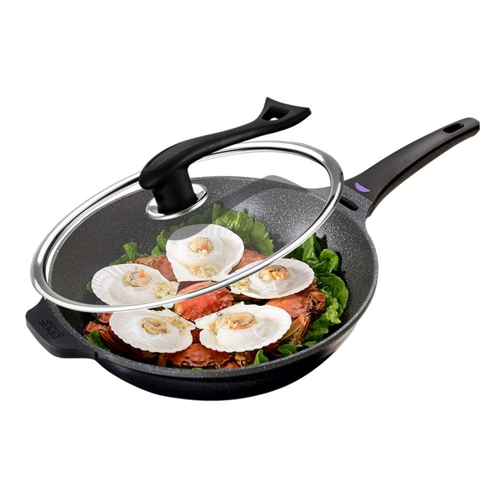 GPPZM Nonstick Frying Pan with Glass Lid - 10 Inch Non-Stick Skillet for Cooking, Omelets & Pancakes - PFOA Free Coating, Even Heat Distribution - Perfect for Home Kitchen, Camping & RV Cooking