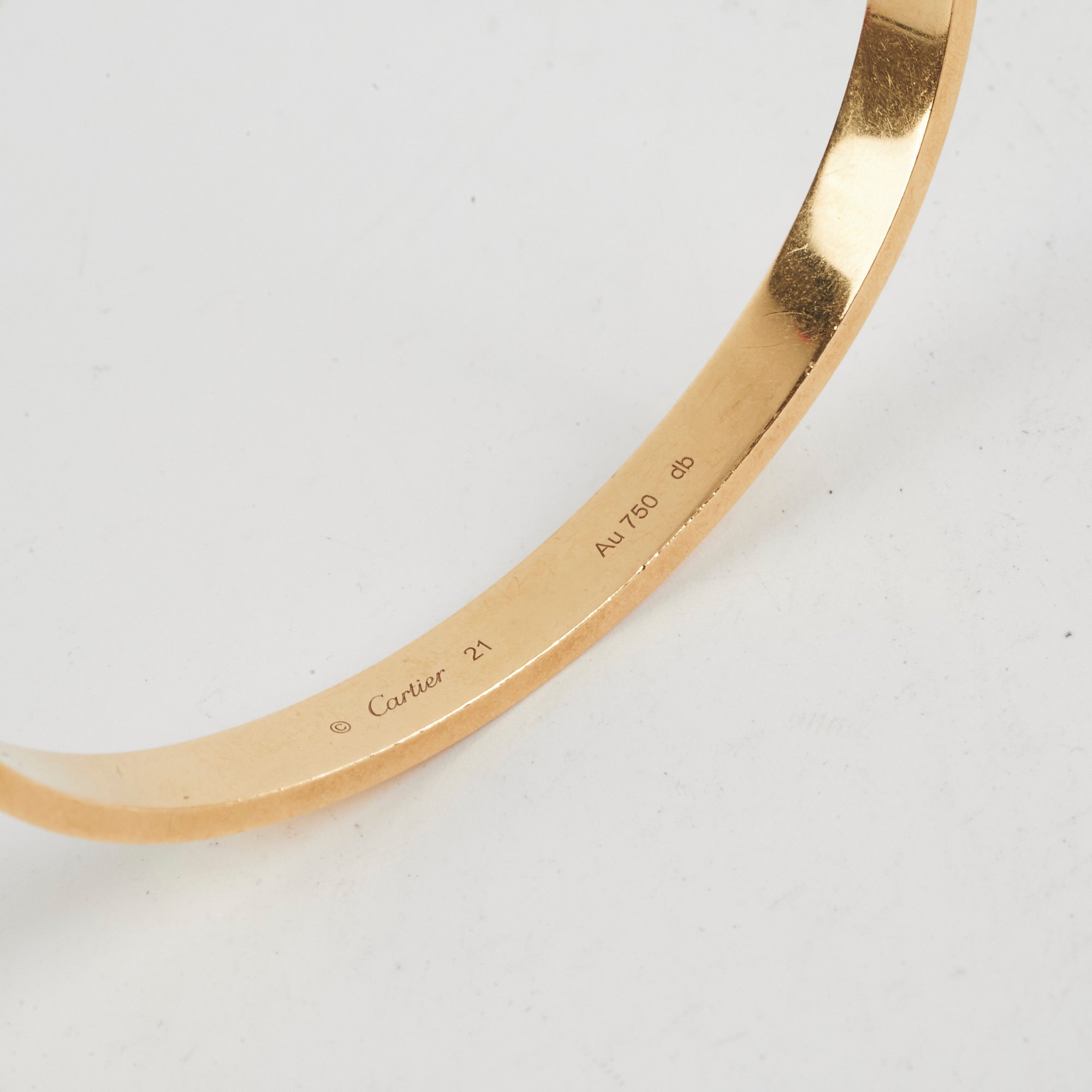 Cartier Love Bracelet 18K Yellow Gold Size 21 - Luxury Jewelry Gift for Women, Anniversary & Special Occasions