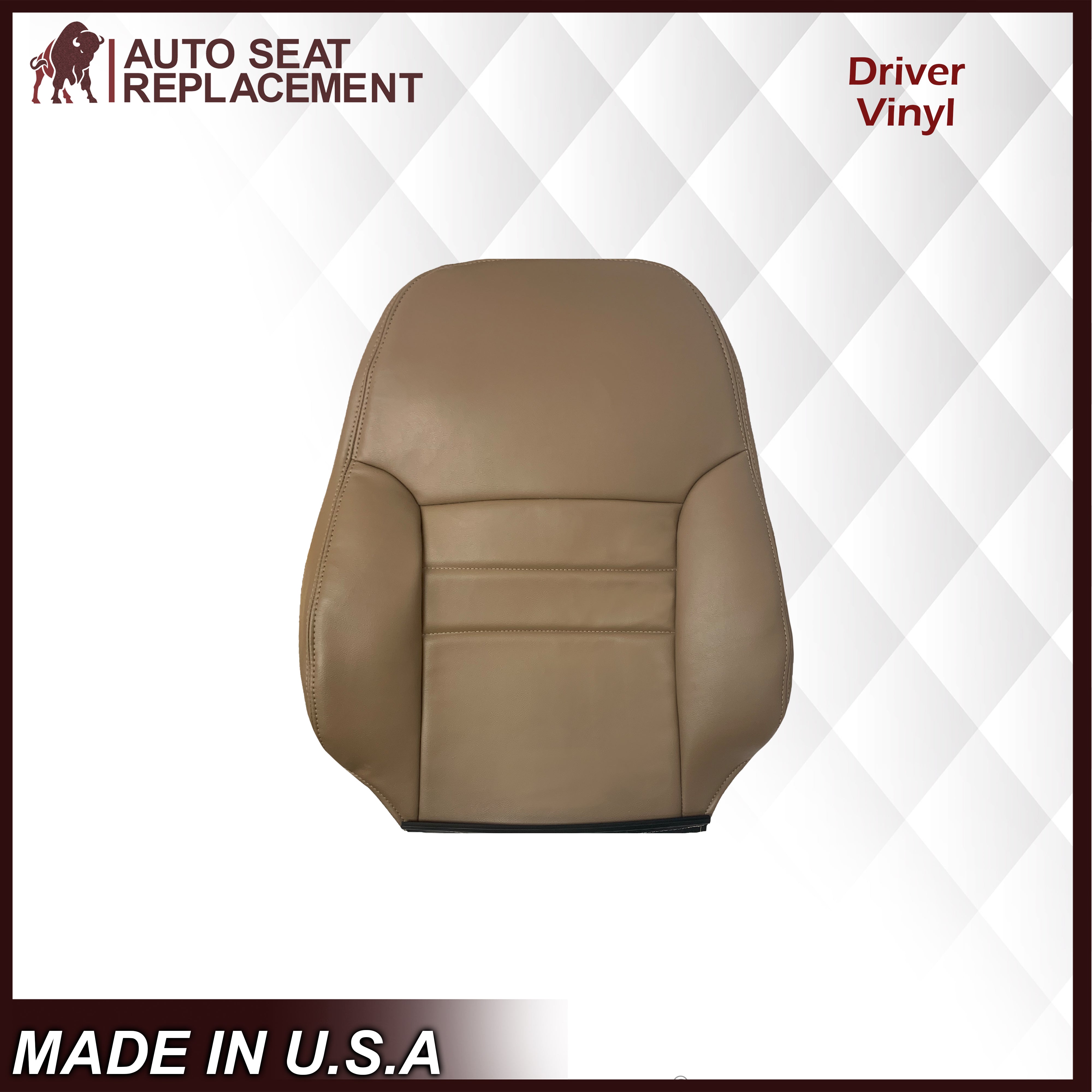 1994-1998 Ford Mustang Replacement Seat Covers - Premium Tan Leather Seat Covers for Classic Mustang Models | Perfect for Car Restoration & Interior Upgrade