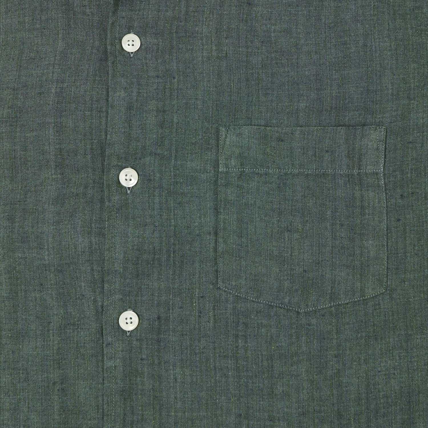 Hartford 'Palm' Camp Collar Linen Shirt for Men - Breathable Summer Casual Shirt in Green | Perfect for Beach, Vacation & Outdoor Activities