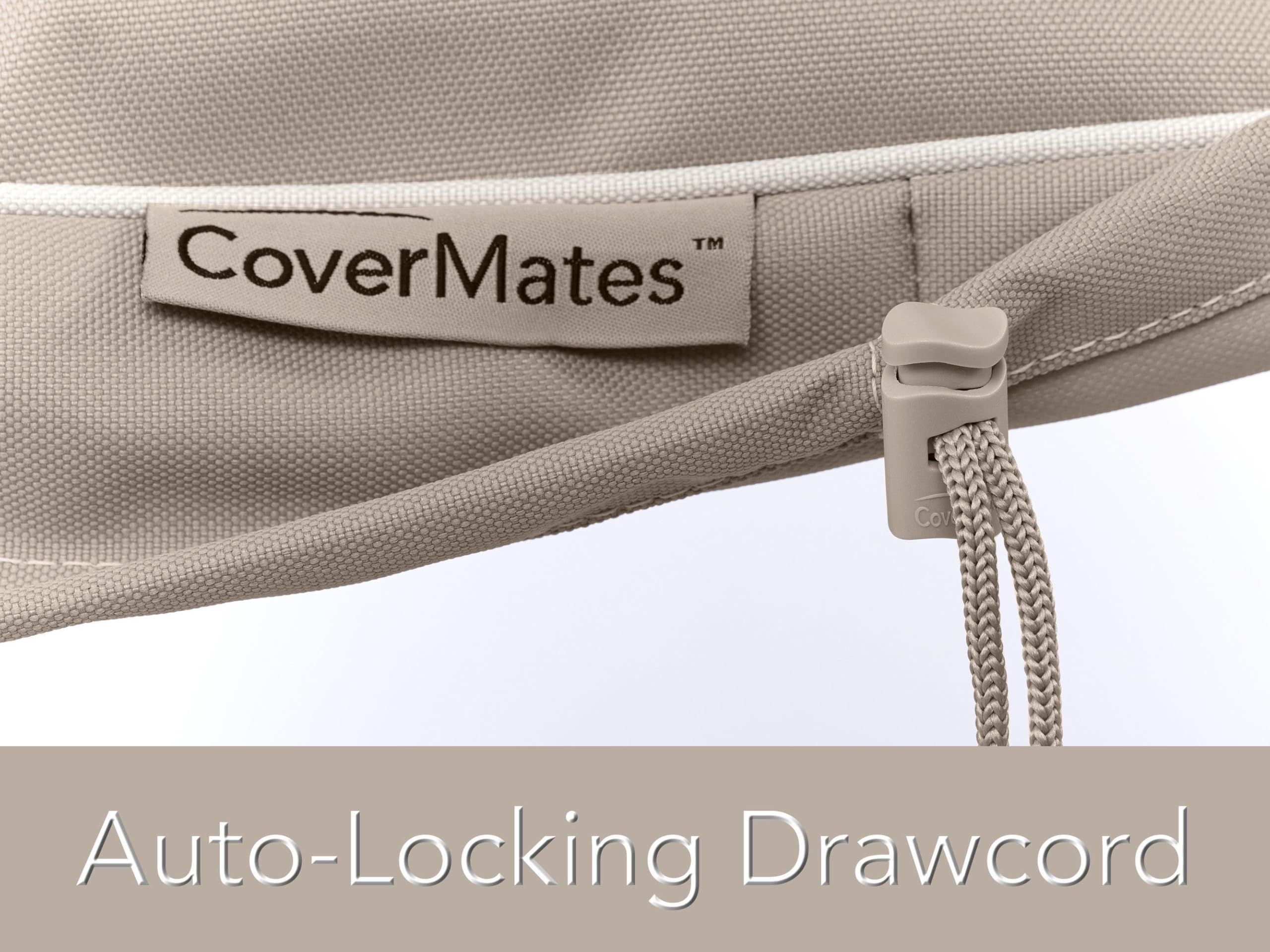 Premium 50x50 Inch Square Table Cover - Waterproof Polyester Outdoor Dining Tablecloth with Drawstring Hem, UV & Weather Resistant - Perfect for Patio, Garden, Picnic, and Restaurant Use (Clay Color)