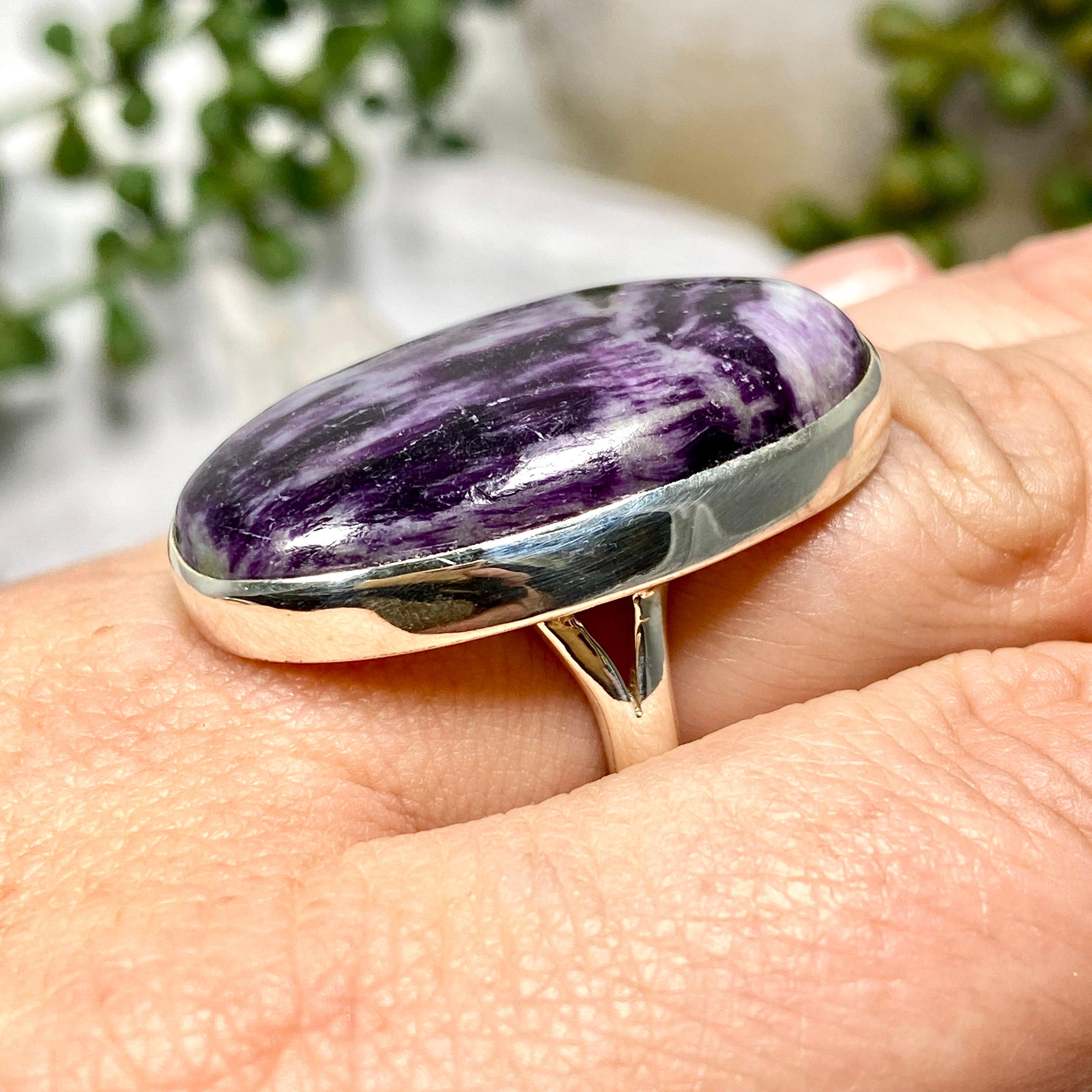 Kammererite Oval Cabochon Ring Size 7 - KRGJ2389 | Handmade Gemstone Jewelry for Women, Perfect for Gift Giving & Special Occasions
