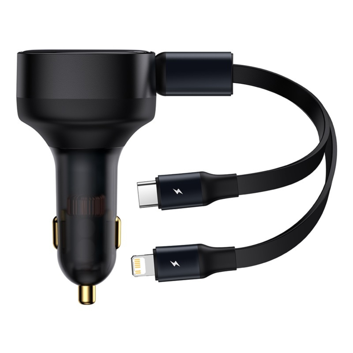 Baseus 30W Fast Car Charger Dual Port USB-C & Lightning - Quick Charge for iPhone & Android - Perfect for Road Trips & Commuting