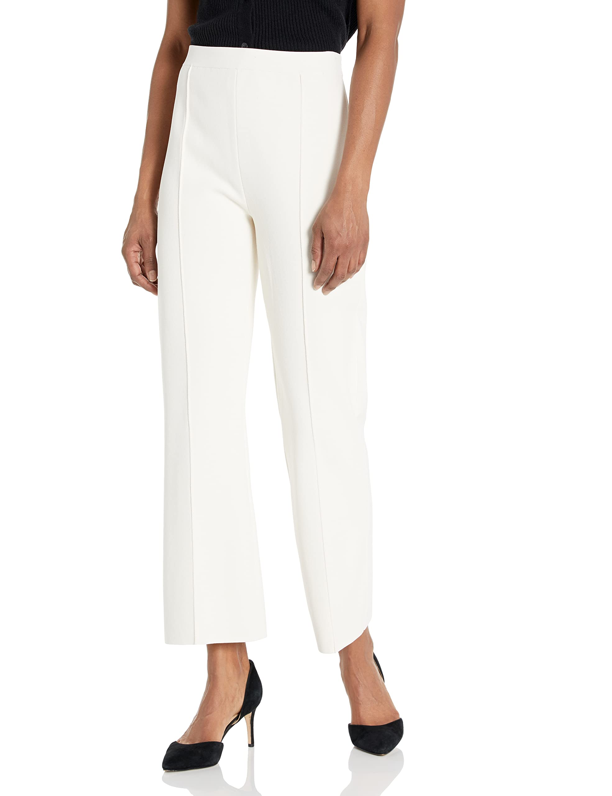 Theory Women's Wide-Leg Flare Pants - High Waisted Office Trousers for Business Casual & Professional Workwear (Perfect for Office, Meetings & Smart Casual Outfits)