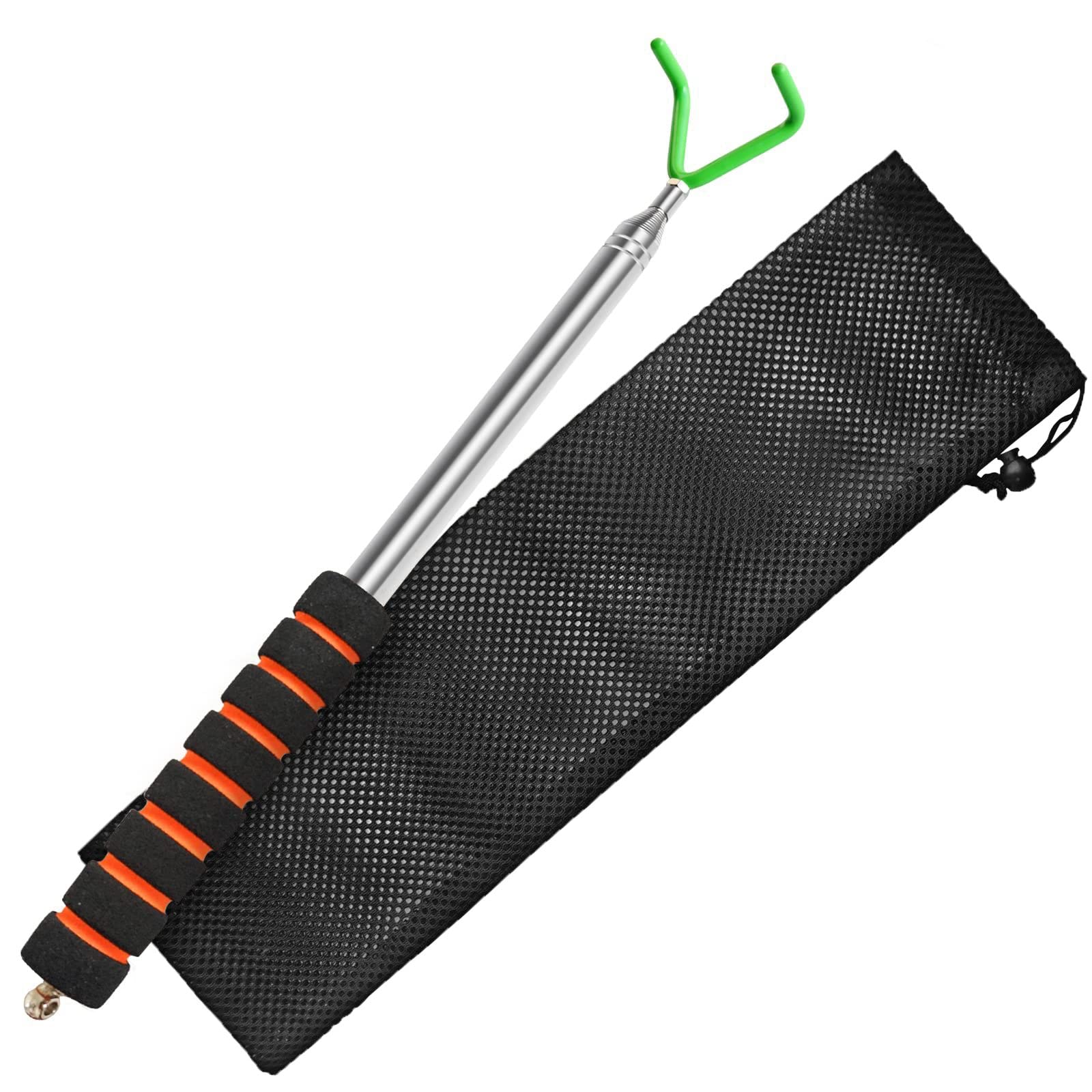 Premium Telescopic Disc Golf Retriever Extends to 10ft - Multifunctional Disc Golf Accessories with Carry Bag - Perfect Starter Kit for Disc Golf Enthusiasts - Ideal for Park Play, Course Retrieval & Outdoor Sports