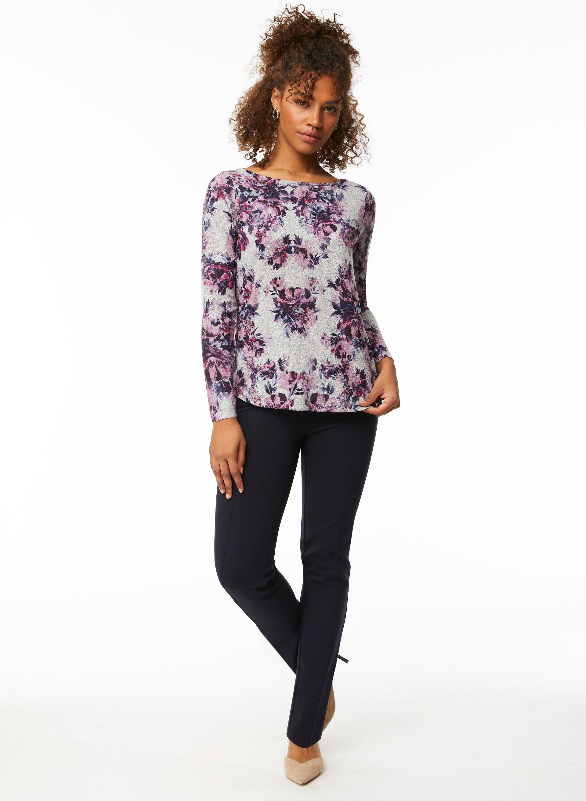Floral Print Women's Blouse - Stylish Flowy Tops for Spring & Summer Outfits | Perfect for Casual Wear, Office, and Date Nights