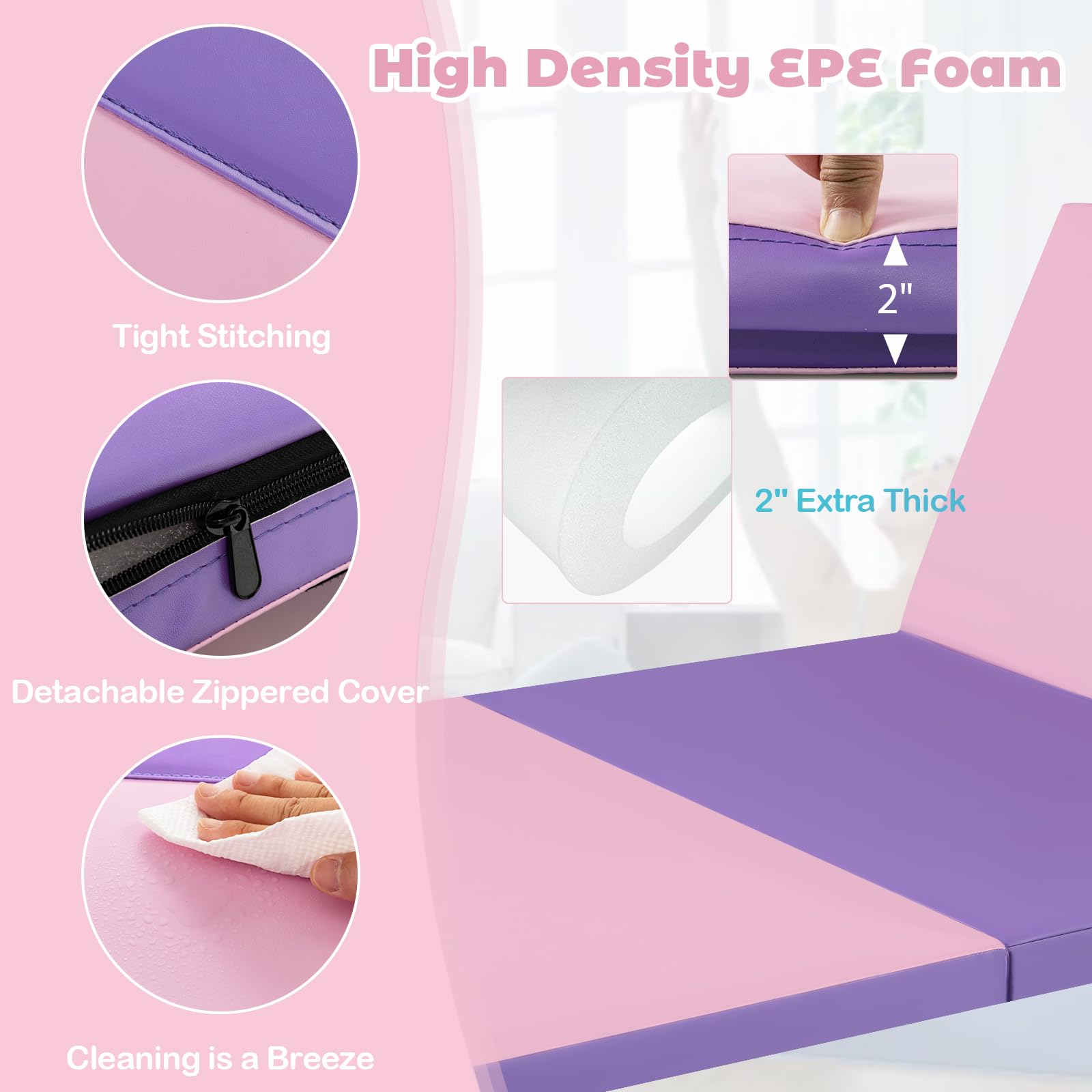 Giantex 4'x8' Folding Gymnastics Mat - 2