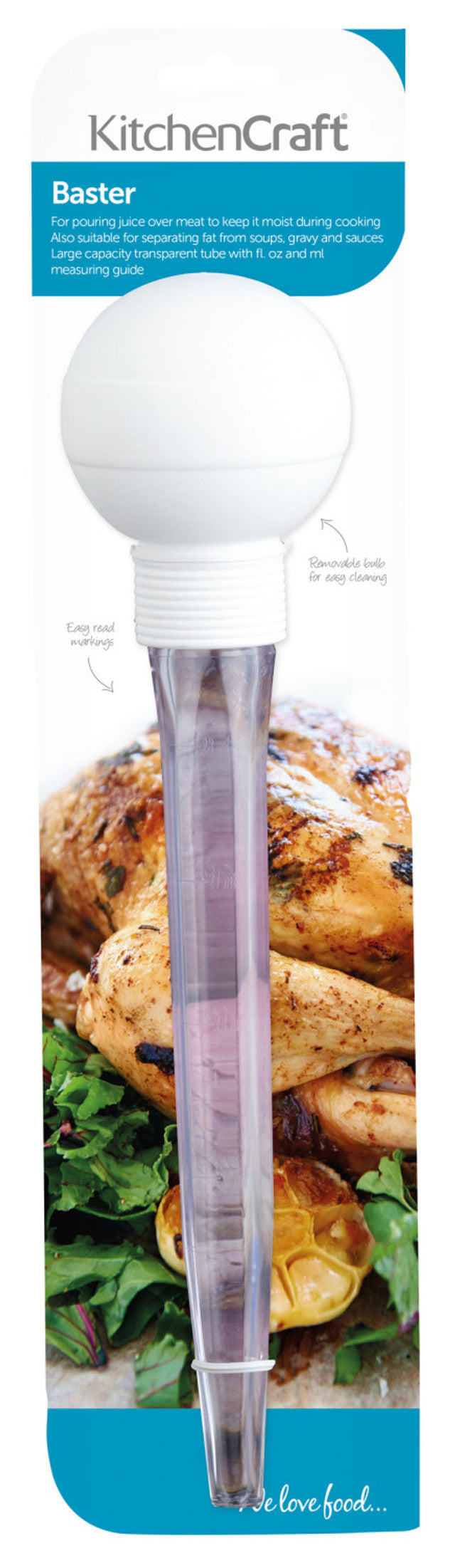 Premium Acrylic Food Baster - Kitchen Syringe for Marinating, Basting & Oil Filling - Ideal for BBQ, Baking & Cooking