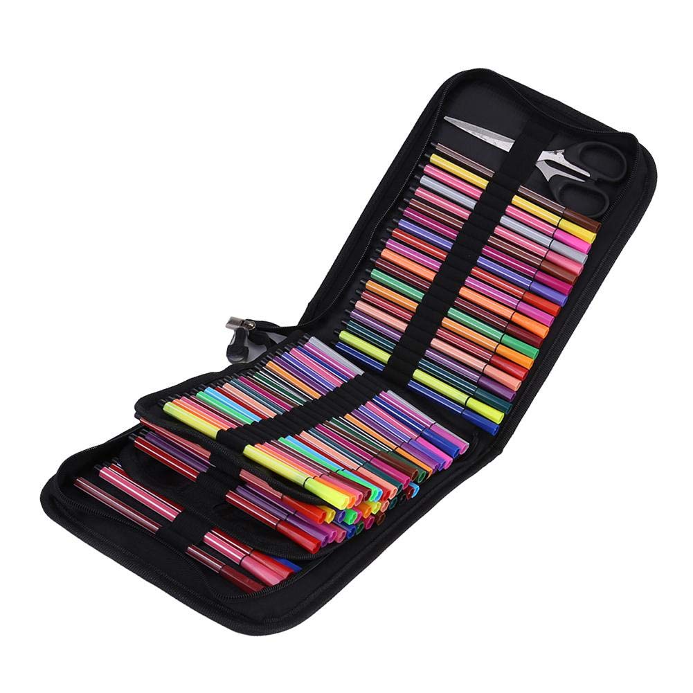 Large Capacity 120-Slot Pencil Case for Watercolor Pens & Art Supplies - Perfect for Artists & Students
