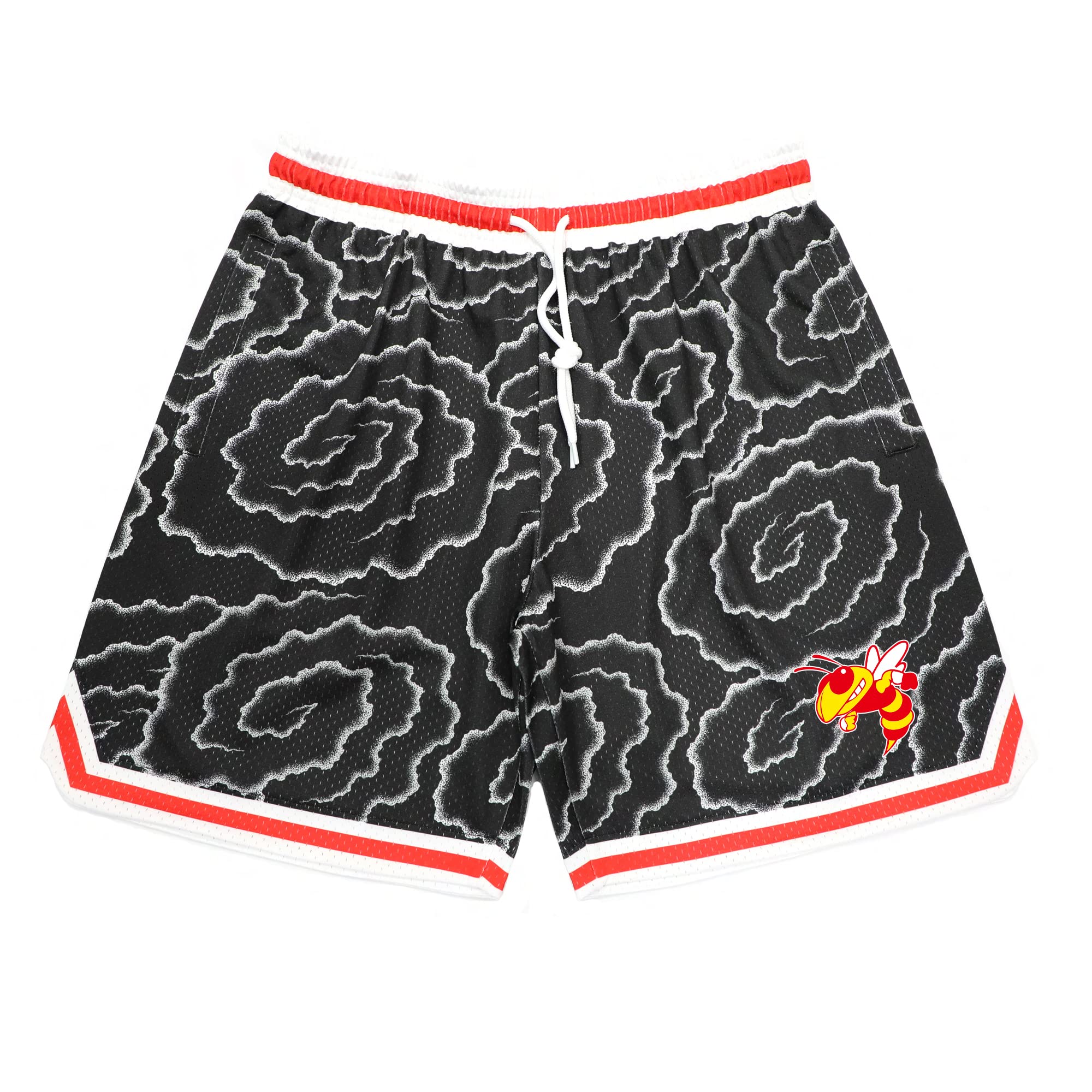 **Men's Basketball Athletic Shorts - Breathable Mesh Gym Workout Training Shorts with Drawstring & Pockets - Retro Running Shorts for Sports, Jogging & Casual Wear**