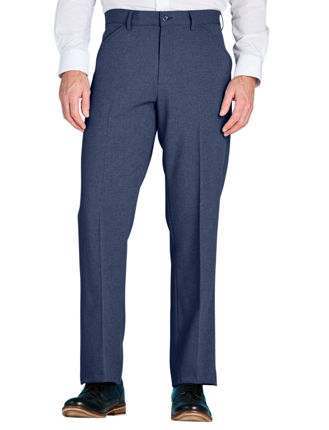 Stylish Men's Frogmouth Pocket Formal Pants - Comfortable & Versatile Office Wear for Business, Weddings & Special Occasions