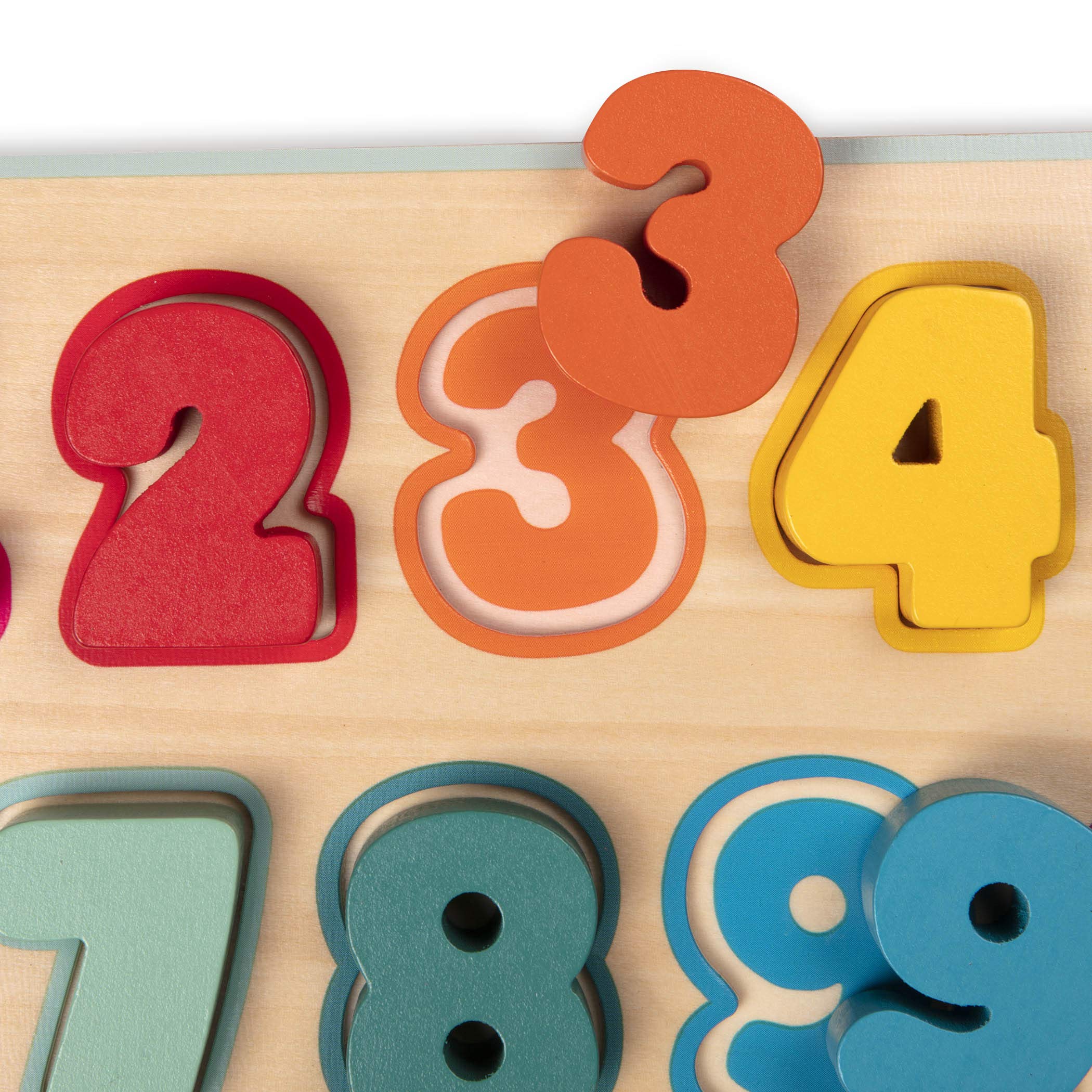 B. Toys Counting Rainbows Wooden Number Puzzle for Toddlers & Kids – 20 Chunky Puzzle Pieces – Educational Math Learning Toy – Perfect for Preschool Counting Practice & Early Childhood Development (18 Months+)