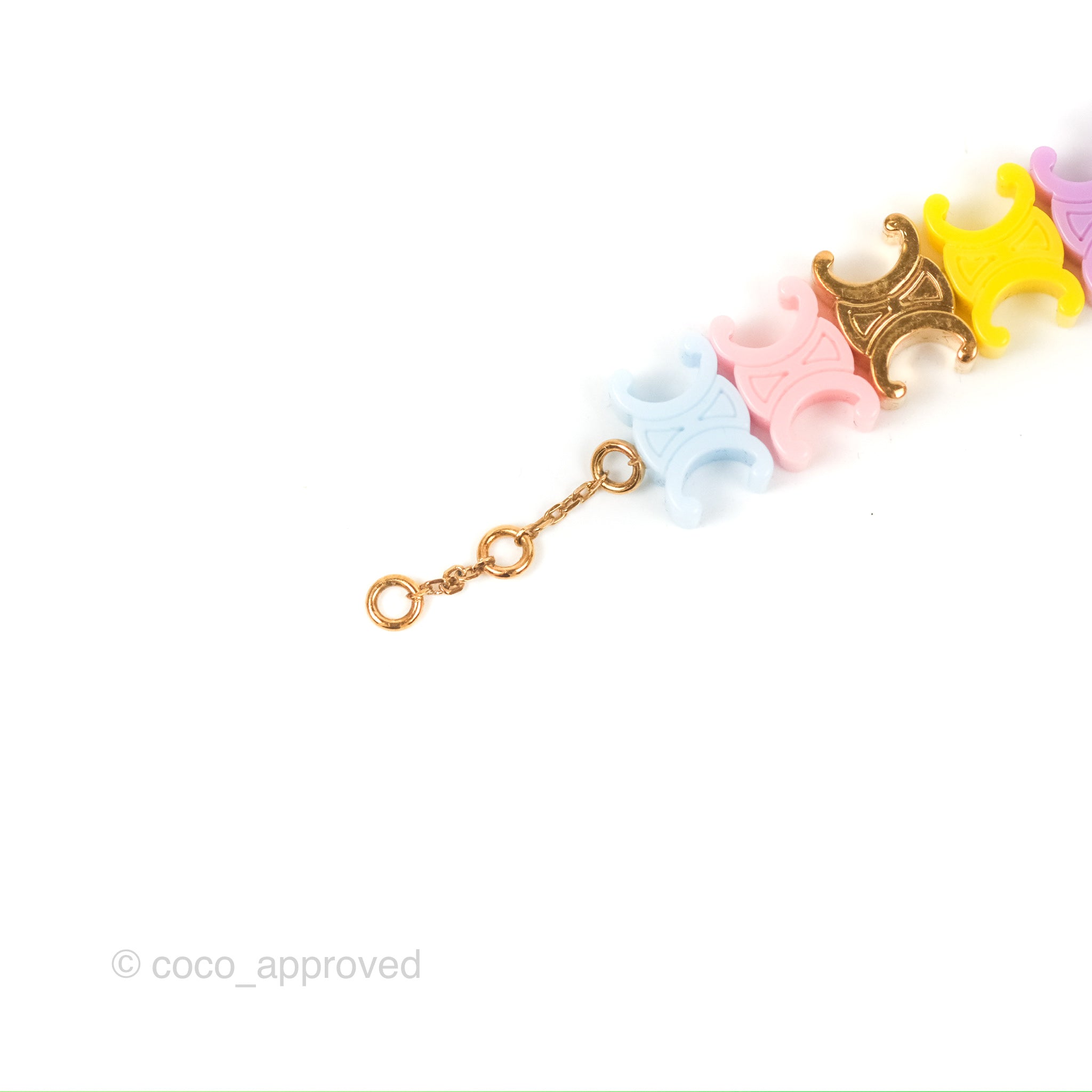 Celine Baby Bracelet - Brass Gold Finish Plexiglass Charm Bracelet for Women | Elegant Jewelry Gift for Birthday, Anniversary & Special Occasions